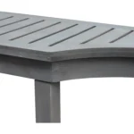 Goldoma farmhouse console table in gray blue with lower shelf in living room