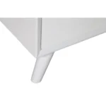 Goldoma 50-inch white solid wood TV stand with enclosed storage and cord management