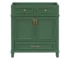 Goldoma 30-Inch Vintage Green Bathroom Vanity Cabinet – Solid Wood Frame with Soft Close Door