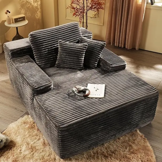 Goldoma Foldable Floor Sofa Bed with High-Density Memory Foam, Corduroy Modular Lounger Goldoma Foldable Floor Sofa Bed with High-Density Memory Foam, Corduroy Modular Lounger