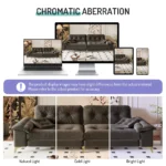 104.7 Inch Modern 4 Seat Cloud Sofa With Wide Removable Armrests Tufted Sofa With Metal Legs for Living Room Bedroom - Image 5