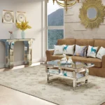 Goldoma convertible coffee table with adjustable height and tempered glass top in modern design