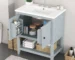 Goldoma 30" Modern Bathroom Vanity with Ceramic Sink and Solid Wood Frame