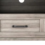 Modern gray TV stand with LED lights and storage for TVs up to 70 inches - Goldoma