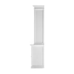 HMS 87 White Solid Wood Four Tier Bookcase Industrial Foldable for Home Office Workshop Living Room Bedroom Dining Room Use - Image 6