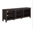 Goldoma Modern Transitional 3-Shelf Open Storage 70" TV Stand for 80" TVs - Espresso