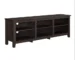 Goldoma Modern Transitional 3-Shelf Open Storage 70" TV Stand for 80" TVs - Espresso
