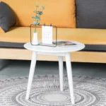 Goldoma Ash Wood End Table - solid wood side table in natural finish for living room