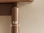 Goldoma Walnut Wood Thin Console Table – slim space-saving entryway table in walnut finish