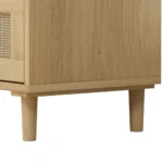 FCJ 3-Drawers Rattan Storage Cabinet Stylish Living Room Cabinets with Durable Rattan Drawers - Image 3