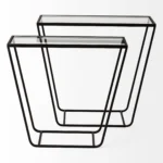 HMS 10" Modern Luxury Console Table with Clear Glass Mirrored Frame for Entry Living Room Bedroom Hotel Decoration in Brass