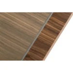 Goldoma glass and wood coffee table with shelf in living room