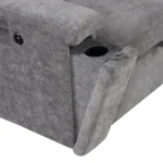 Goldoma L-Shape Padded Modular Sofa with Storage, USB Ports, and Cup Holders