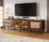 Goldoma 70.8" Brown TV Stand with 3 Cabinets & 2 Drawers for TVs up to 80"