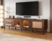 Goldoma 70.8" Brown TV Stand with 3 Cabinets & 2 Drawers for TVs up to 80"