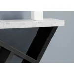 36-inch gray black abstract console table with storage in modern entryway