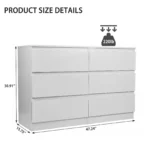 Goldoma 6-drawer dresser chest with pop-out drawers in modern wood finish, perfect for bedroom storage