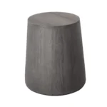 Goldoma 18-inch solid wood round end table in ebony distressed finish