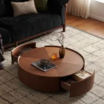 35.4-inch Modern Wood Coffee Table-Durable Eco-Friendly Easy to Clean for Apartment Villa Hotel Use - Image 5