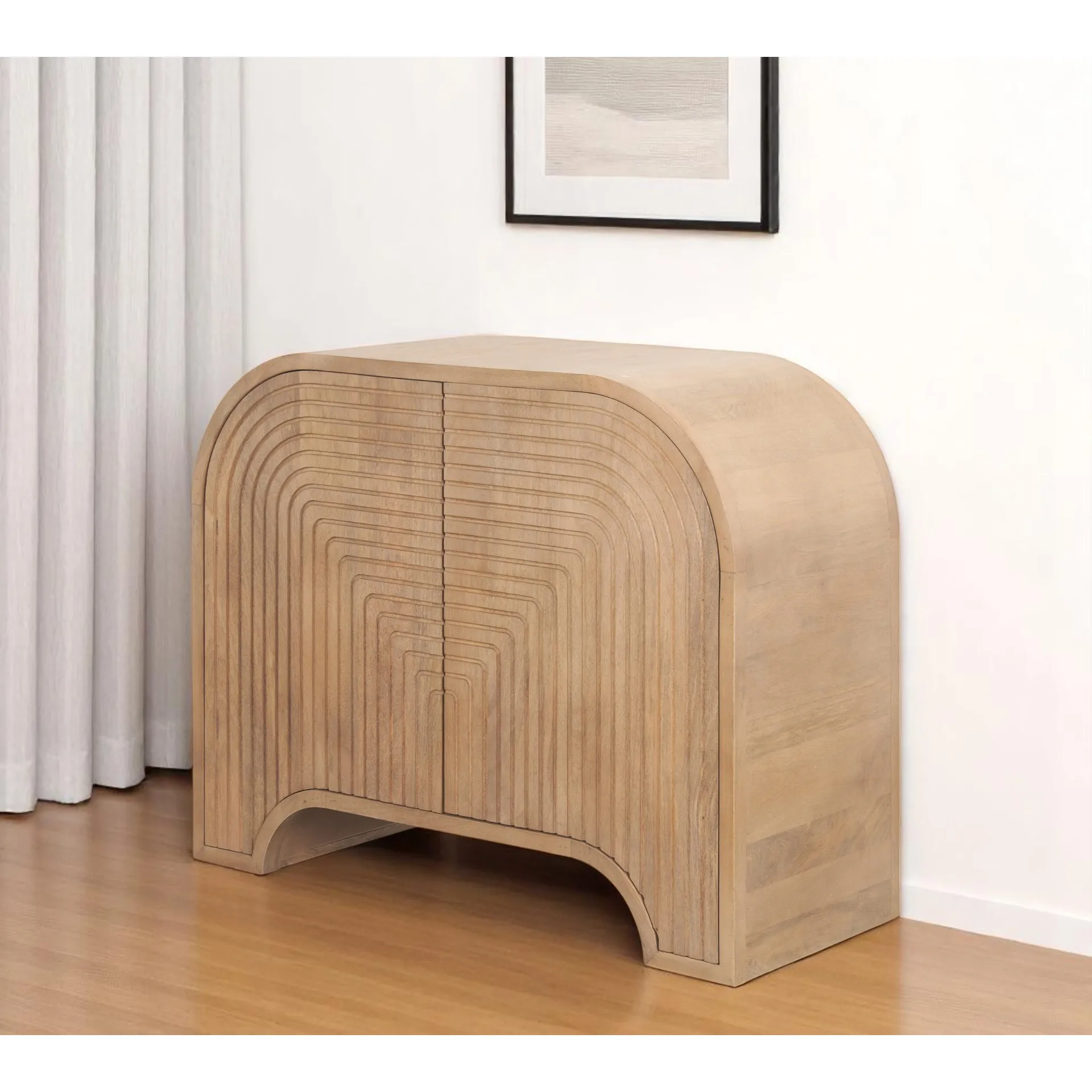 Hb7371c79c47145208b138883cba5d333E.webp Goldoma 32-inch natural solid wood textured door accent cabinet in living room