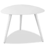 14" HMS White Aluminum End Table Elegant Living Room Furniture - Image 2
