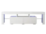 Goldoma wood TV stand with lift top for 60-64 inch TVs, featuring a modern design and adjustable shelves