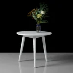 Goldoma Ash Wood End Table - solid wood side table in natural finish for living room