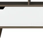 Goldoma 54" Open Shelving TV Stand with Cable Management – Brown/White – styled in a modern TV Stands setting
