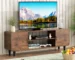 Goldoma 55-Inch TV Stand with Storage Cabinets – Rustic Brown Entertainment Center for Living Room & Bedroom