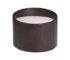 Goldoma 17" Dark Brown Solid Wood Round End Table with Metal Accents