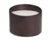 Goldoma 17" Dark Brown Solid Wood Round End Table with Metal Accents