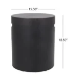 Goldoma Copper Outdoor Lightweight Concrete Side Table on patio with plants and seating