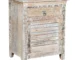 Goldoma 30" White Distressed Solid Wood Nightstand with Drawer