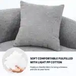 Goldoma Modular Vacuum-Compressed Sofa - 4-Seat Sectional in Grey – base detail