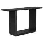 Goldoma Modern Solid Wood Console Table with U-Base and curved corners in entryway