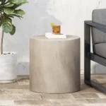 Light Grey Outdoor MGO Side Table for Outdoor Living