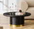Goldoma 35.43" Modern Coffee Table with Cylindrical Base