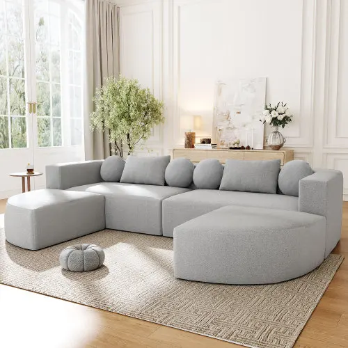 Hc8666c158b1f42699832b337d3b5cc38E.webp Goldoma modular sectional sofa in L-shape with deep seating and chenille fabric