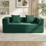 Goldoma modular corduroy sofa bed 2-seater in modern living room
