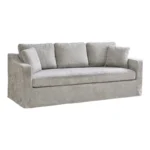 Goldoma Chenille Deep Three-Seater L-Shape Sofa with Pillow Back – angled view