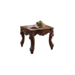 Goldoma 26 inch cherry square farmhouse end table with wabi-sabi design