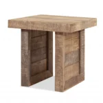 20-Inch Brown Solid Wood Square End Table HMS Living Room Furniture