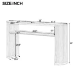 Goldoma Modern Fluted Console Table with open shelf in living room – eco-friendly solid wood and MDF fluted console table