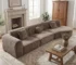 Modular Fabric Sectional Sofa with Wood Legs – Configurable L-Shape or Straight
