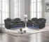 Goldoma LED & Power Reclining Corner Sofa Set – Faux Leather with Memory Foam, Black