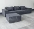 Goldoma L-Shape Corduroy Velvet Modular Sofa