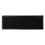Goldoma 42-inch black glass console table with shelves in a modern entryway setting