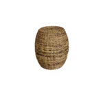 HMS 20" Natural Rattan Round Drum End Table Stools & Ottomans - Image 3
