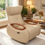 Electric Power Recliner Sofa Modern Design 260 Swivel Rocking Technical Leather Oak Armrests Durable Eco-Friendly Living Room - Image 7