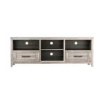 Modern gray TV stand with LED lights and storage for TVs up to 70 inches - Goldoma